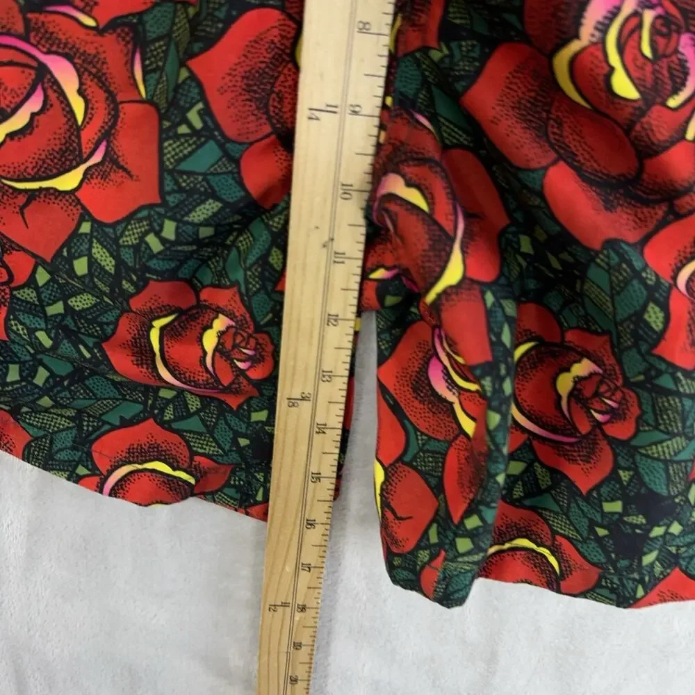 Empyre Rose Print Swim Board Shorts Men's Size Small Pockets Summer Skatercore